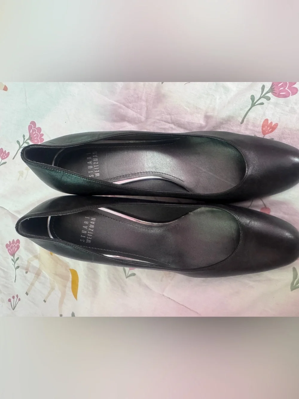 Stuart Weitzman Classic Black Leather Pumps - Women's